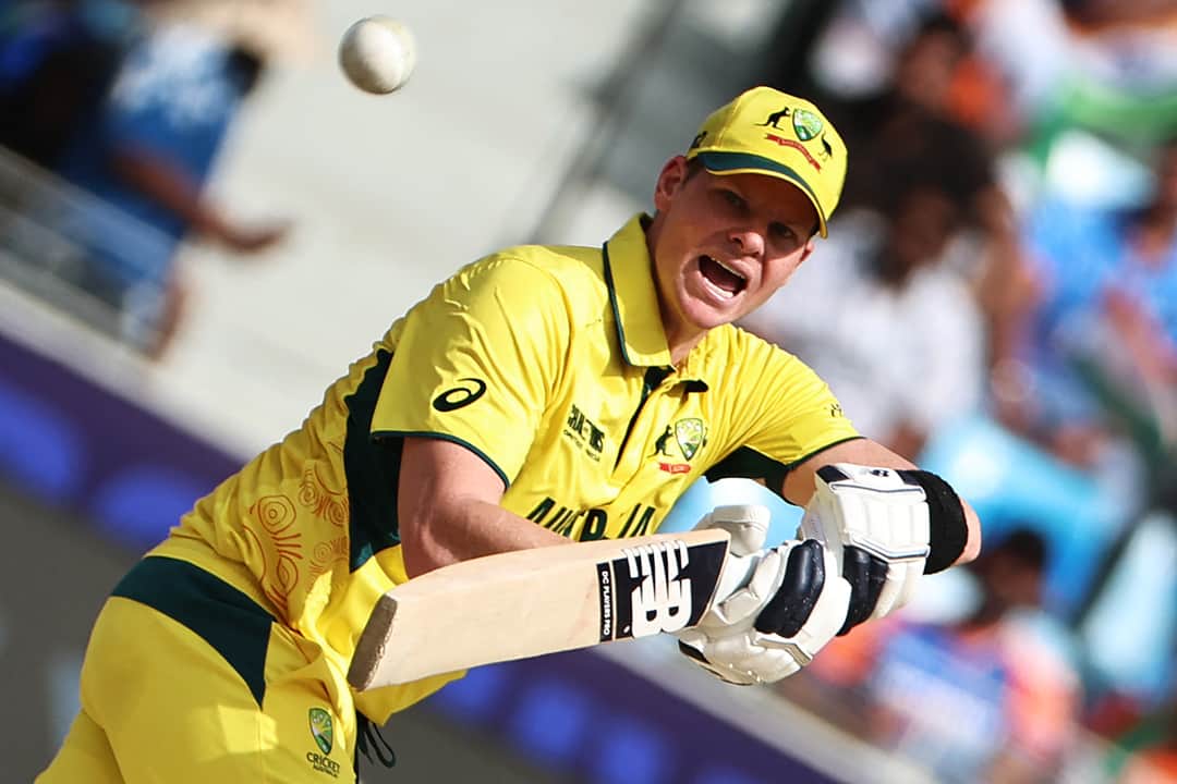 Steve Smith against India in CT semi-fiinal